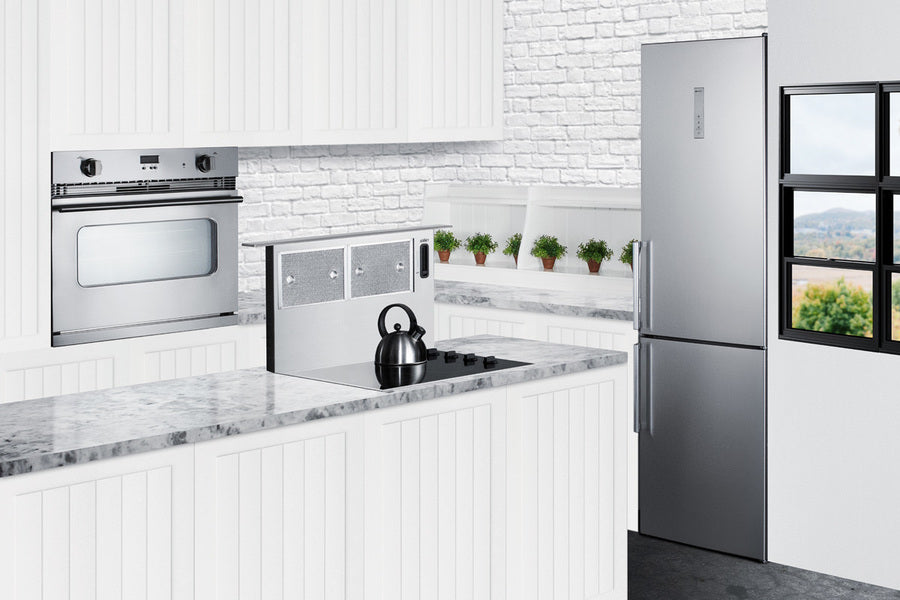 Summit 24" Wide Bottom Freezer Refrigerator with Fingerprint-Resistant Doors