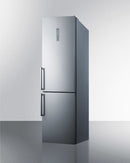 Summit 24" Wide Bottom Freezer Refrigerator with Fingerprint-Resistant Doors