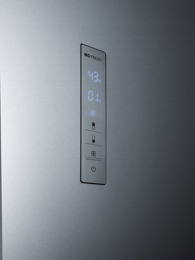 Summit 24" Wide Bottom Freezer Refrigerator with Fingerprint-Resistant Doors