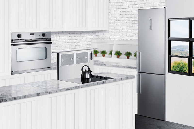 Summit 24" Wide Bottom Freezer Refrigerator With Icemaker