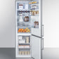 Summit 24" Wide Bottom Freezer Refrigerator With Icemaker