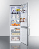 Summit 24" Wide Bottom Freezer Refrigerator With Icemaker