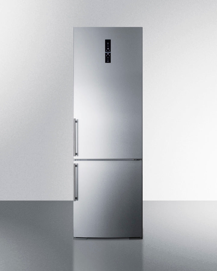 Summit 24" Wide Bottom Freezer Refrigerator With Icemaker