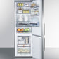 Summit 24" Wide Bottom Freezer Refrigerator With Icemaker