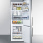 Summit 24" Wide Bottom Freezer Refrigerator With Icemaker