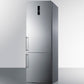 Summit 24" Wide Bottom Freezer Refrigerator With Icemaker
