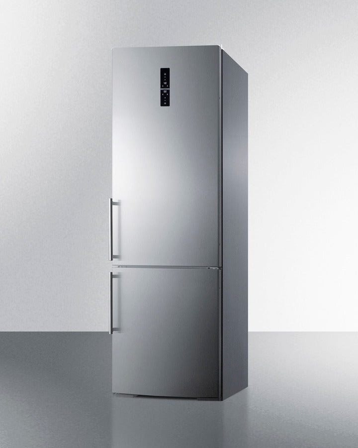 Summit 24" Wide Bottom Freezer Refrigerator With Icemaker