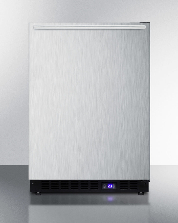 Summit 24" Wide Built-In All-Freezer with Horizontal Handle and Icemaker