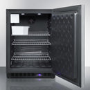 Summit 24" Wide Built-In All-Freezer with Horizontal Handle and Icemaker