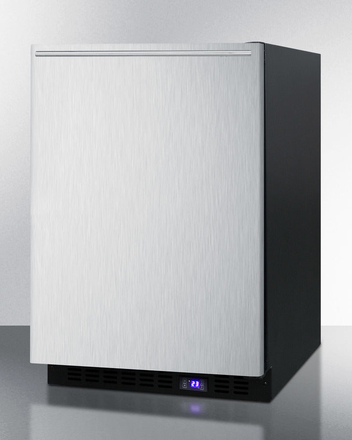 Summit 24" Wide Built-In All-Freezer with Horizontal Handle and Icemaker