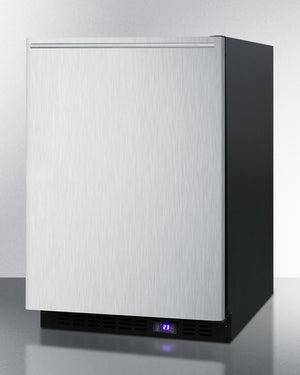 Summit 24" Wide Built-In All-Freezer with Horizontal Handle and Icemaker