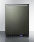 Summit 24" Wide Built-In All-Freezer with Horizontal Handle in Black Stainless Steel