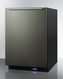 Summit 24" Wide Built-In All-Freezer with Horizontal Handle in Black Stainless Steel