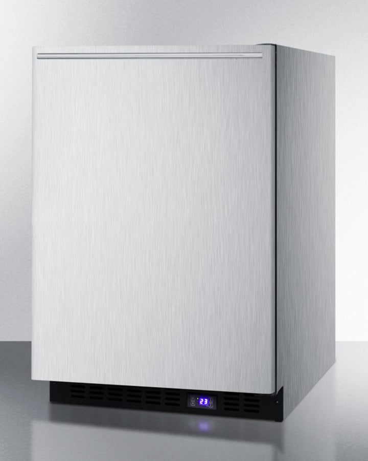Summit 24" Wide Built-In All-Freezer with Horizontal Handle in Stainless Steel