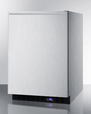 Summit 24" Wide Built-In All-Freezer with Horizontal Handle in Stainless Steel
