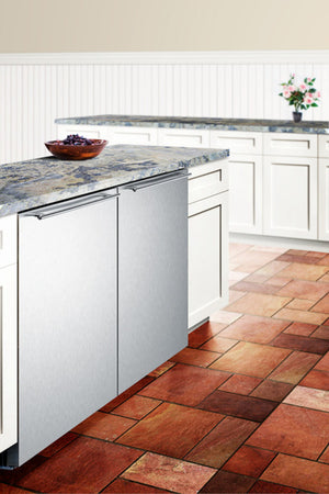 Summit 24" Wide Built-In All-Freezer with Horizontal Handle