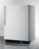 Summit 24" Wide Built-In All-Freezer with Thin Handle and Icemaker in Stainless Steel