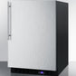Summit 24" Wide Built-In All-Freezer with Thin Handle and Icemaker