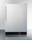 Summit 24" Wide Built-In All-Freezer with Thin Handle in Stainless Steel