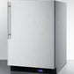 Summit 24" Wide Built-In All-Freezer with Thin Handle in Stainless Steel