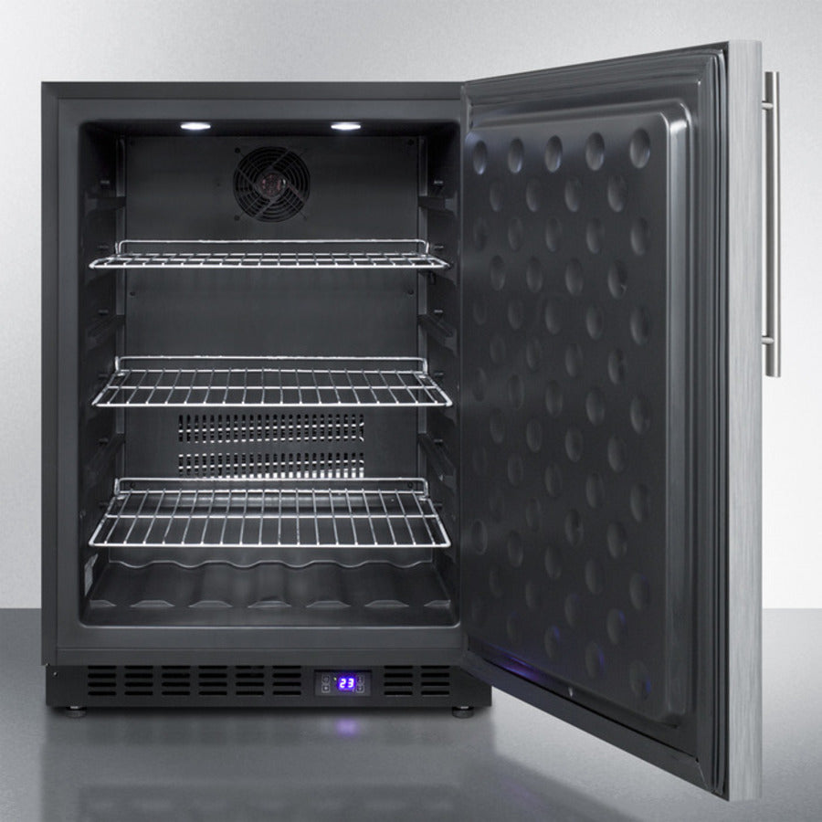 Summit 24" Wide Built-In All-Freezer with Thin Handle