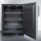 Summit 24" Wide Built-In All-Freezer with Towel Bar Handle in Stainless Steel