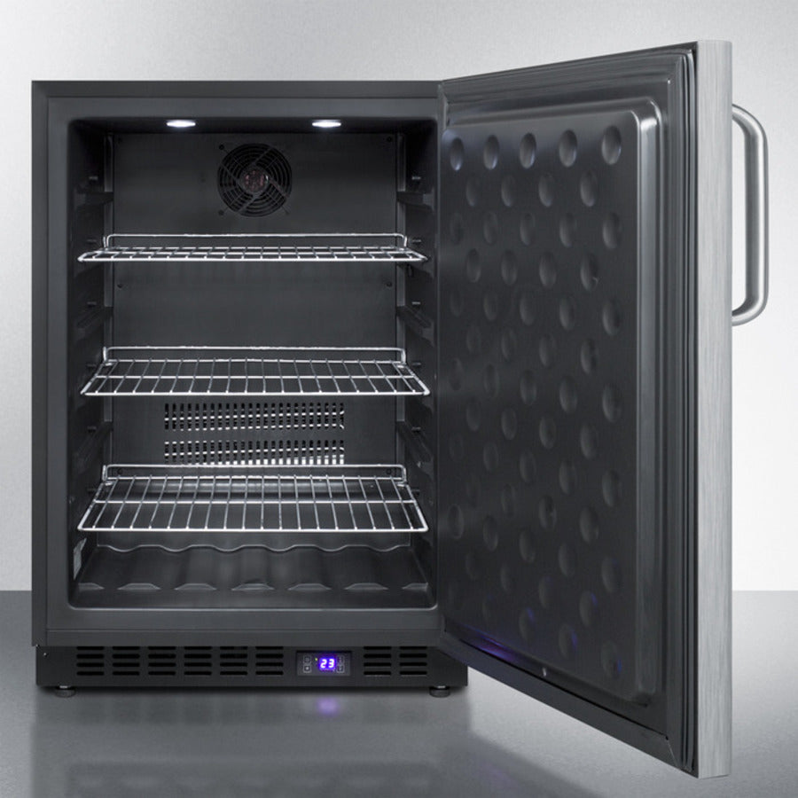 Summit 24" Wide Built-In All-Freezer with Towel Bar Handle