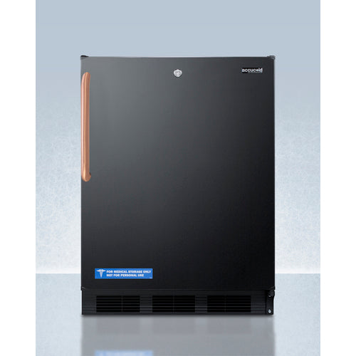 Products Summit 24" Wide Built-In All-Refrigerator with Antimicrobial Pure Copper Handle ADA Compliant