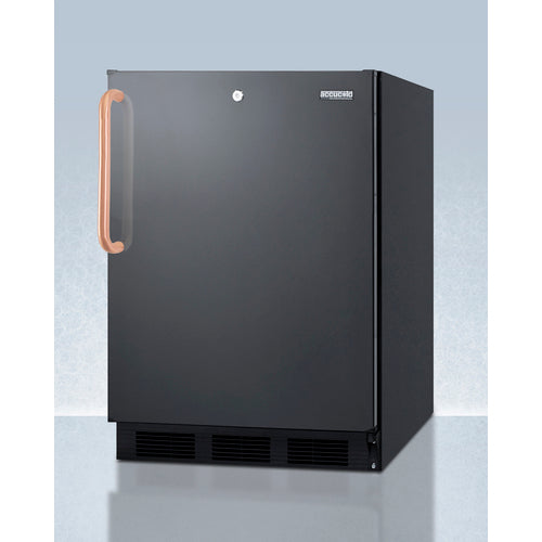 Products Summit 24" Wide Built-In All-Refrigerator with Antimicrobial Pure Copper Handle ADA Compliant