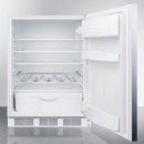 Summit 24" Wide Built-In All-Refrigerator With Horizontal Handle ADA Compliant