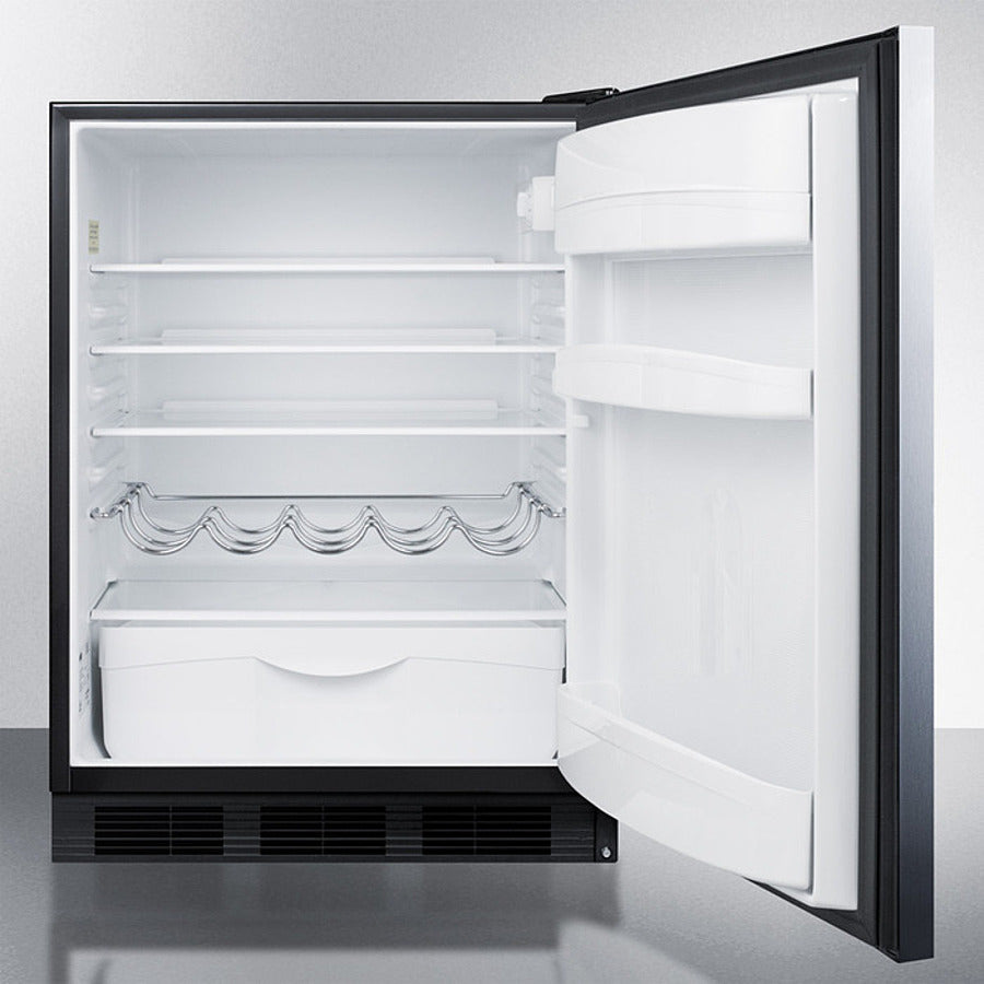 Summit 24" Wide Built-In All-Refrigerator With Horizontal Handle  ADA Compliant