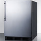 Summit 24" Wide Built-In All-Refrigerator With Thin Handle ADA Compliant