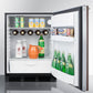 Summit 24" Wide Built-In All-Refrigerator With Wood Panel Door 