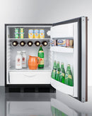 Summit 24" Wide Built-In All-Refrigerator With Wood Panel Door 