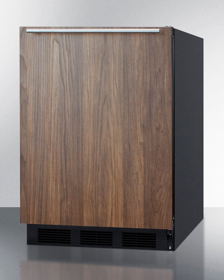 Summit 24" Wide Built-In All-Refrigerator With Wood Panel Door 