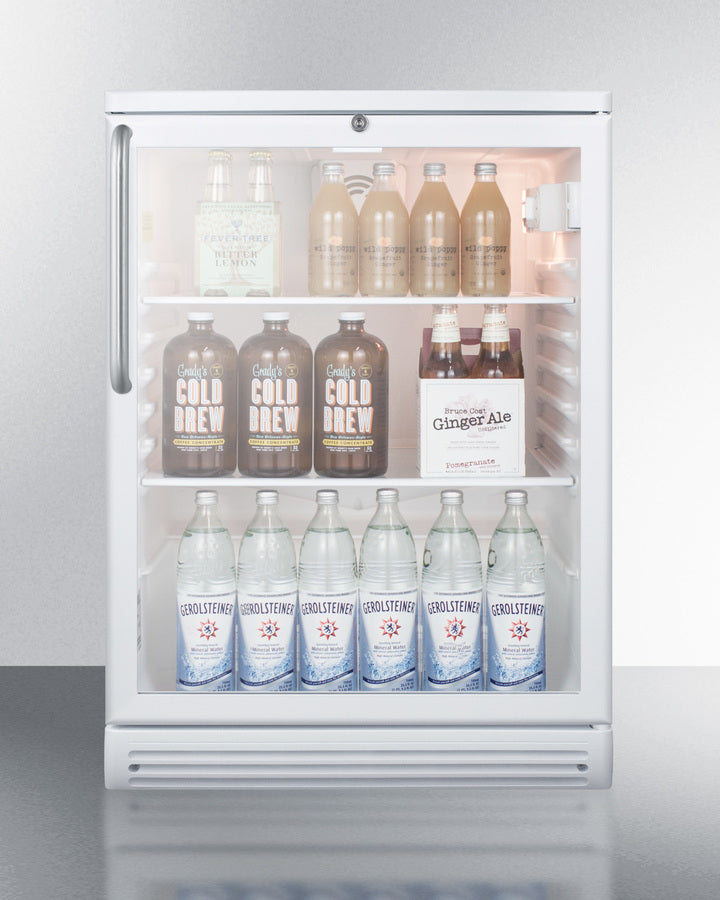 Summit 24" Wide Built-In Beverage Center with Towel Bar Handle