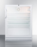 Summit 24" Wide Built-In Beverage Center with White Cabinet ADA Compliant