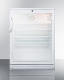 Summit 24" Wide Built-In Beverage Center with White Cabinet