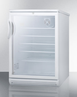 Summit 24" Wide Built-In Beverage Center with White Cabinet