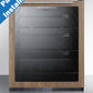Summit 24" Wide Built-In Beverage Center With Wood Door Trim ADA Compliant