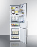 Summit 24" Wide Built-In Bottom Freezer Refrigerator