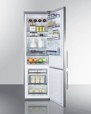 Summit 24" Wide Built-In Bottom Freezer Refrigerator