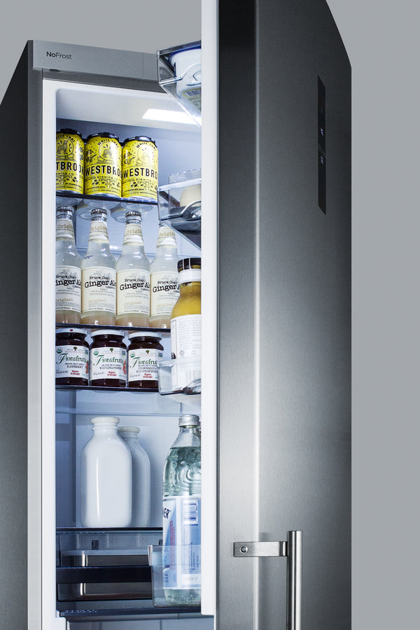 Summit 24" Wide Built-In Bottom Freezer Refrigerator