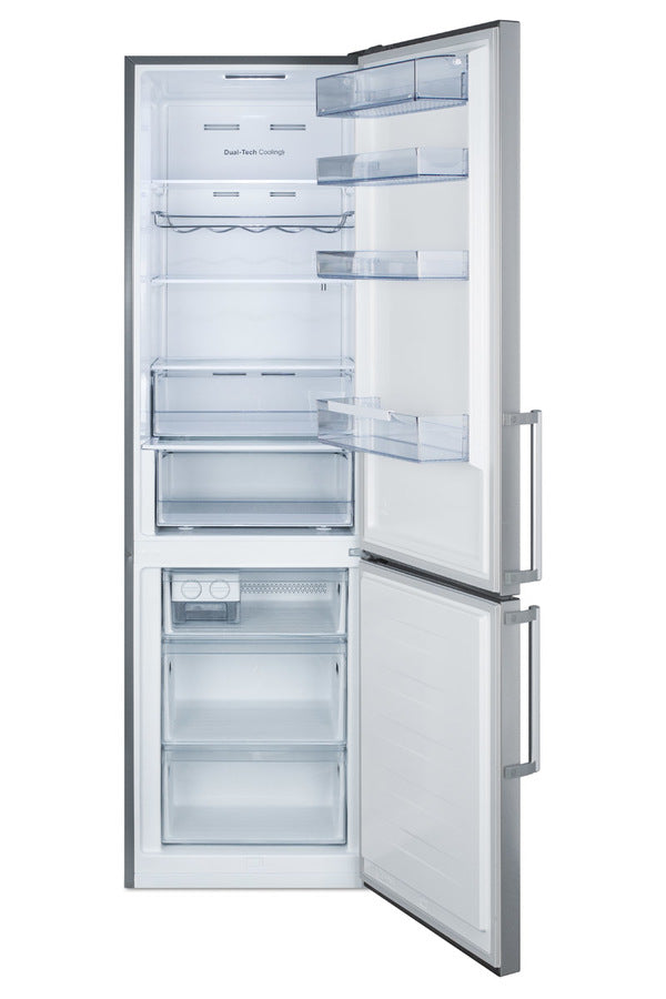 Summit 24" Wide Built-In Bottom Freezer Refrigerator