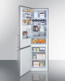 Summit 24" Wide Built-In Bottom Freezer Refrigerator