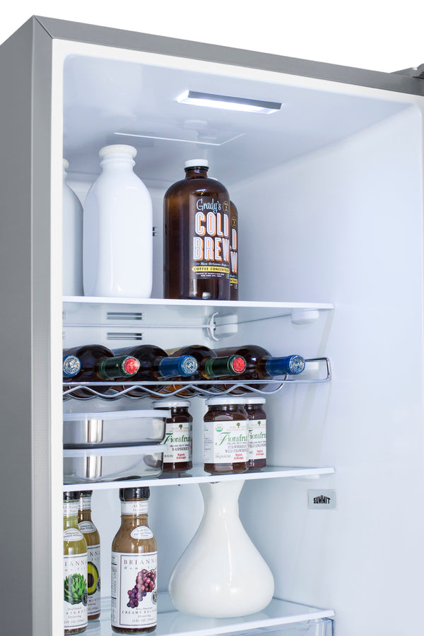 Summit 24" Wide Built-In Bottom Freezer Refrigerator