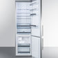 Summit 24" Wide Built-In Bottom Freezer Refrigerator With Icemaker