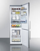 Summit 24" Wide Built-In Bottom Freezer Refrigerator With Icemaker Full