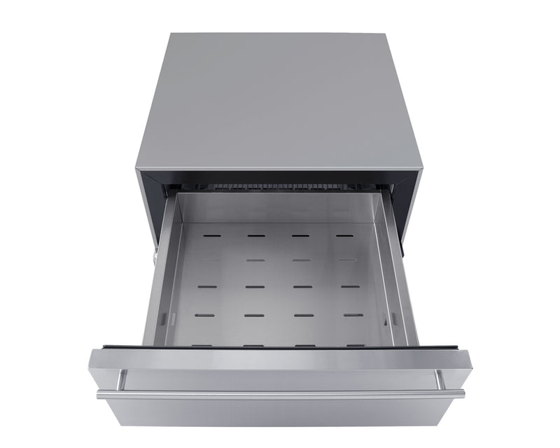 Summit 24" Wide Built-In Commercial Beverage Refrigerator With Top Drawer in Stainless Steel