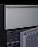 Summit 24" Wide Built-In Commercial Beverage Refrigerator With Top Drawer